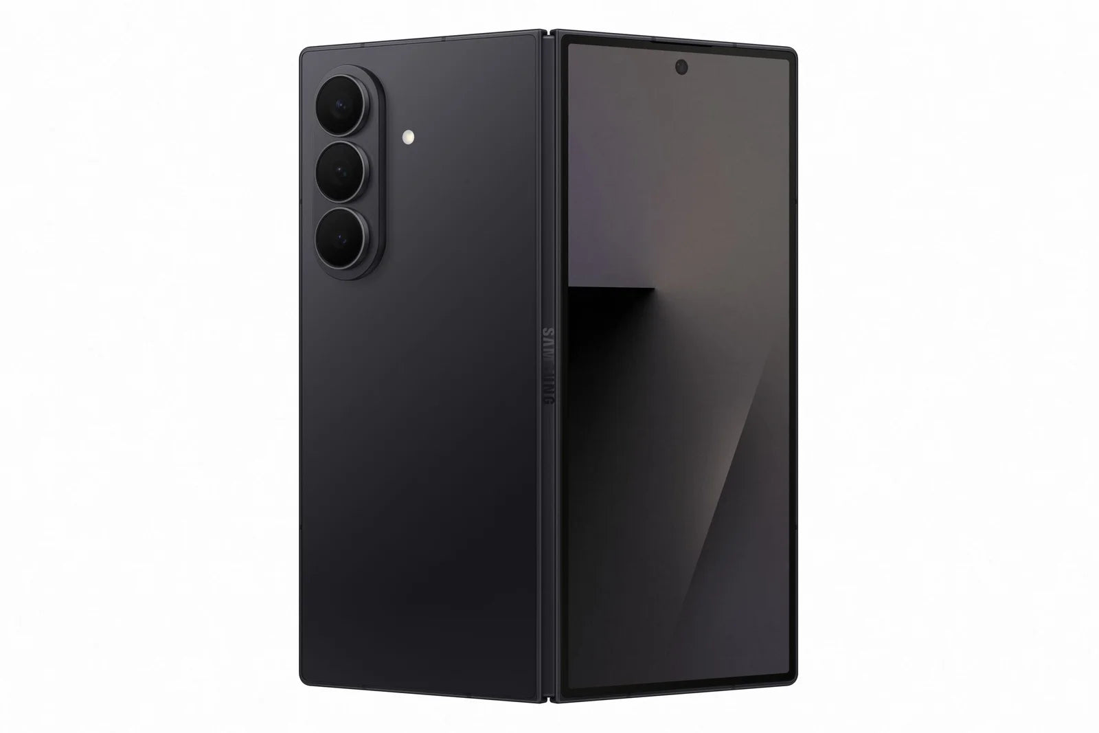 Samsung Galaxy Z Fold6 në ngjyrën e zezë, i hapur